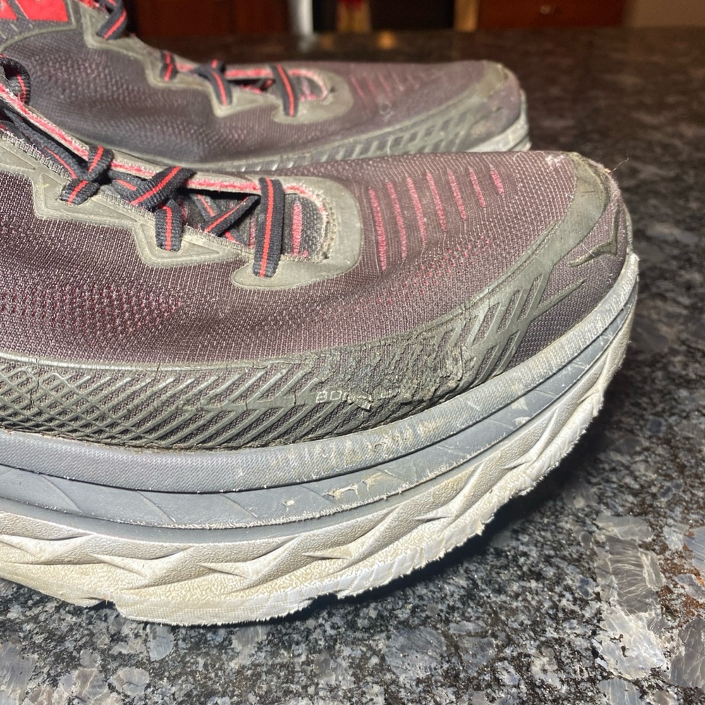 HOKA ONE ONE M Bondi 5 Gray Neutral Running Shoes Men's US 13 Athletic Sports - Picture 5 of 12